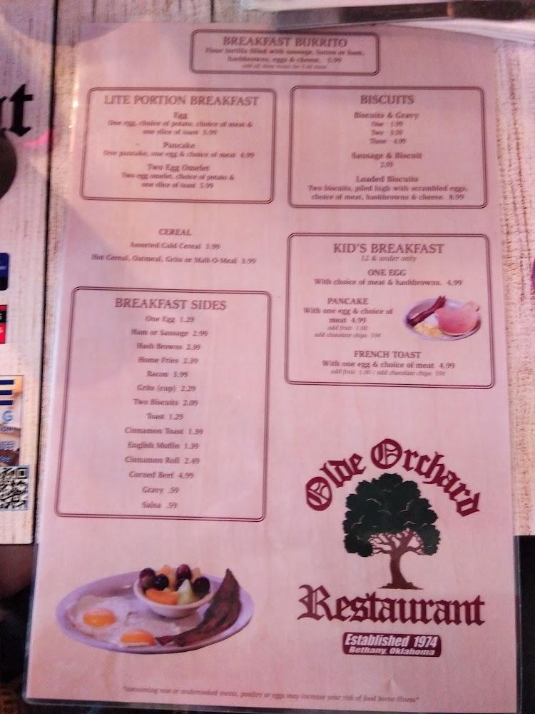 Olde Orchard Restaurant Menu image 4